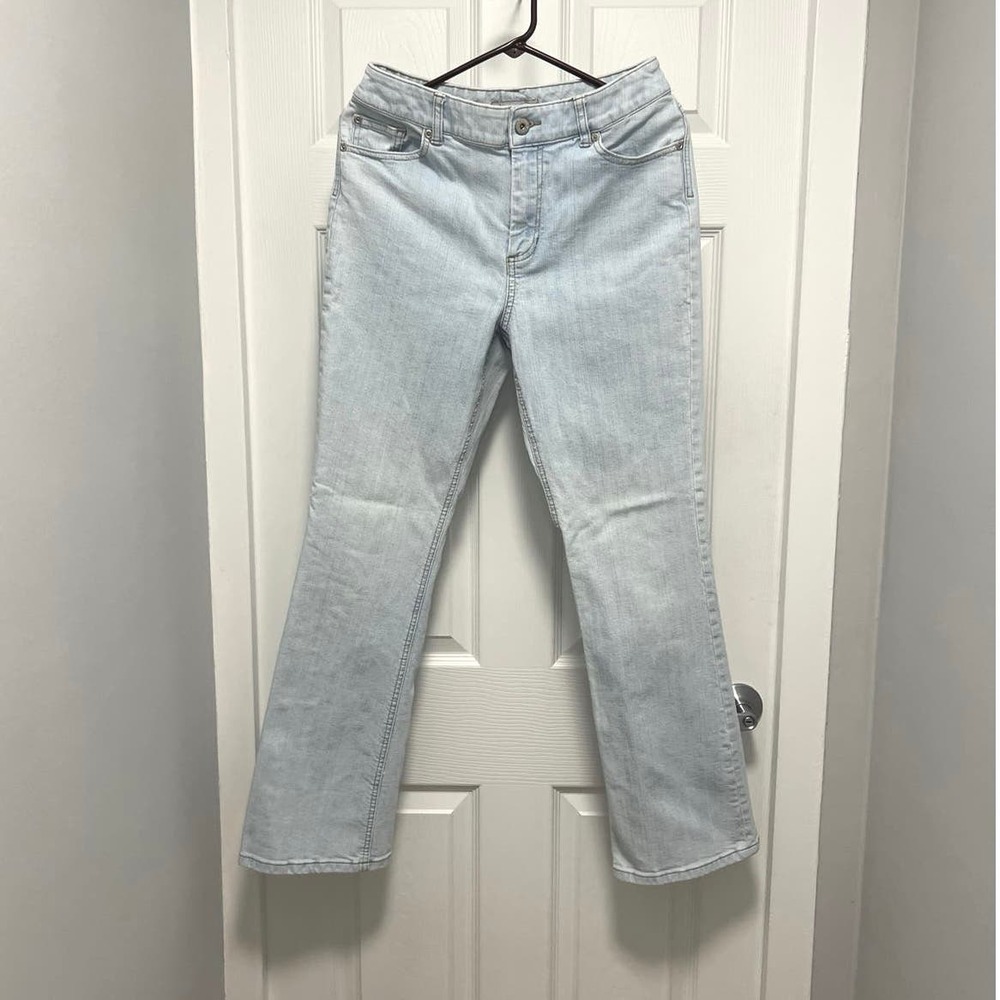 Chico's Platinum Pale Blue Tinted Denim size 1